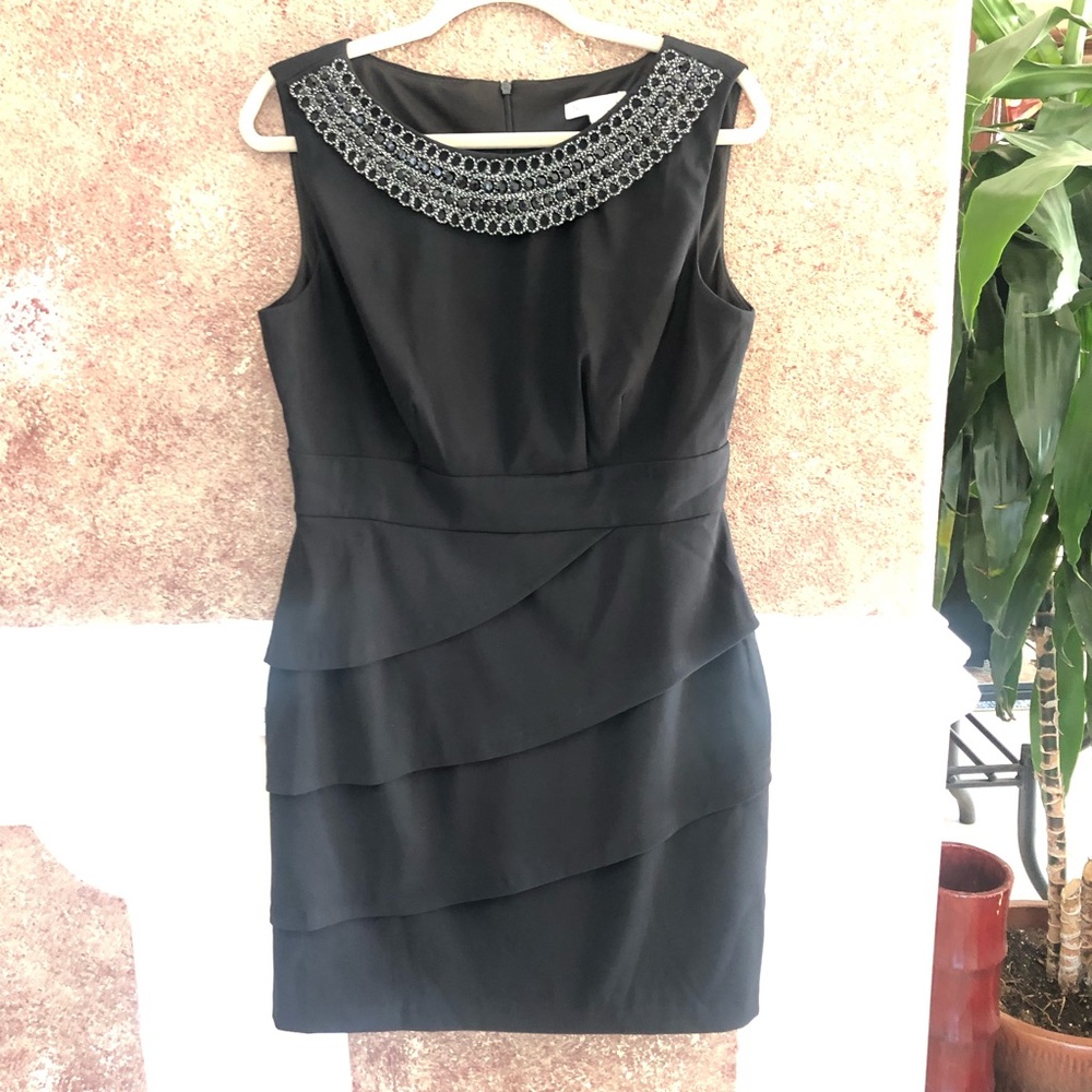 Beautiful black embellished dress barn dress